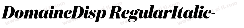DomaineDisp RegularItalic字体转换